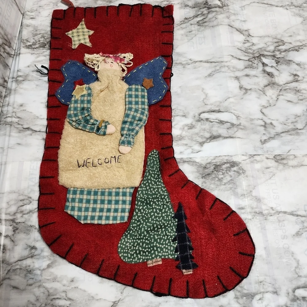 Vintage Christmas Tree Stocking 21